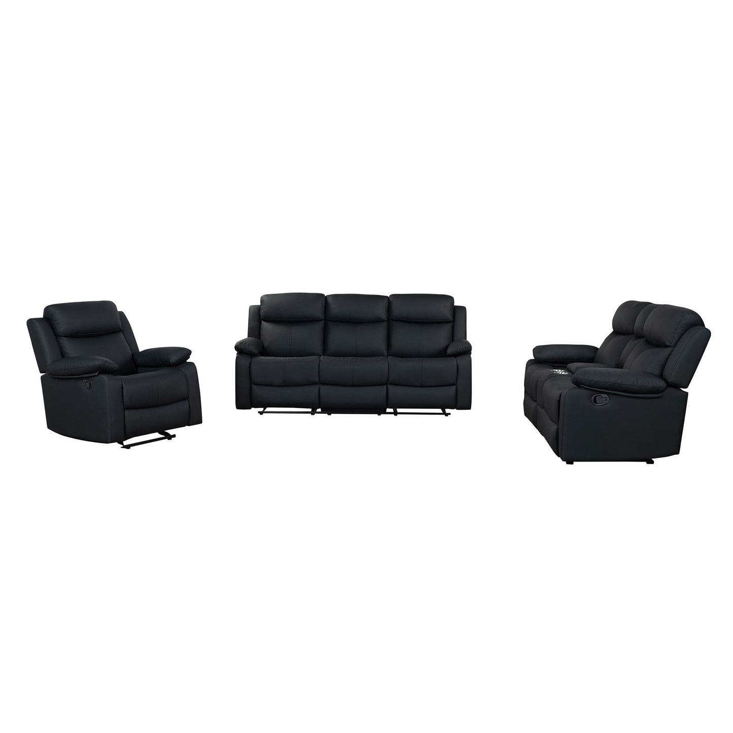 Blanche - Reclining Set With LED Lights, Speaker Global Furniture USA