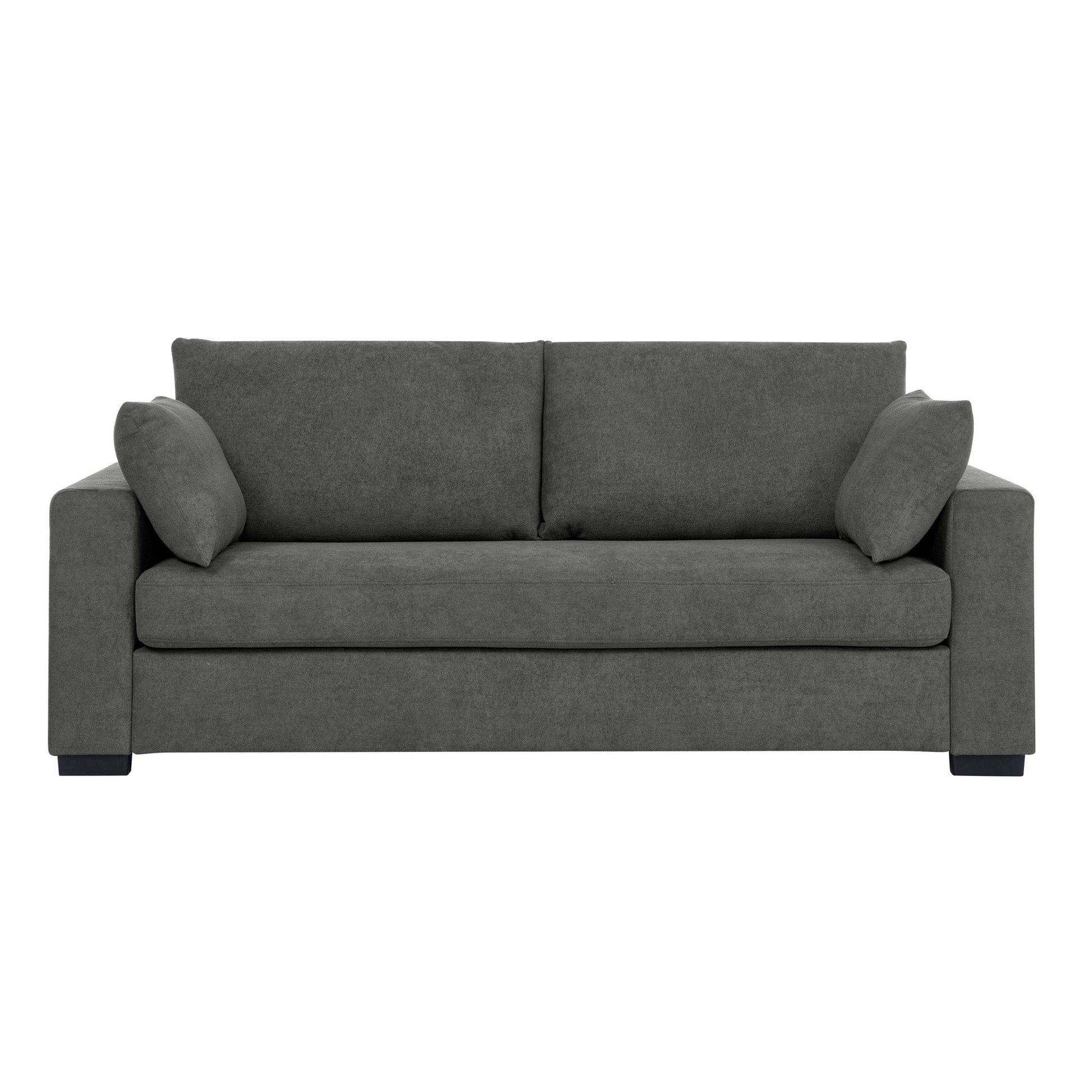 Upholstered Sofa With Toss Pillows - Dark Gray Home Essentials