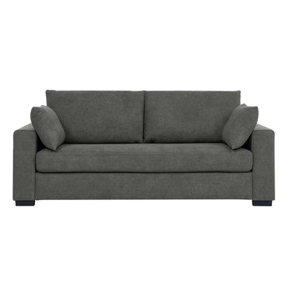 Upholstered Sofa With Toss Pillows - Dark Gray Home Essentials
