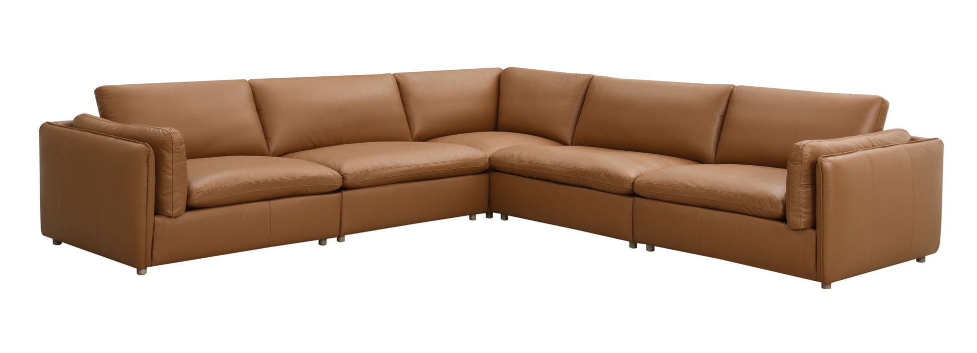 Brighton - Top Grain Leather Modular Sectional - Brown Acme