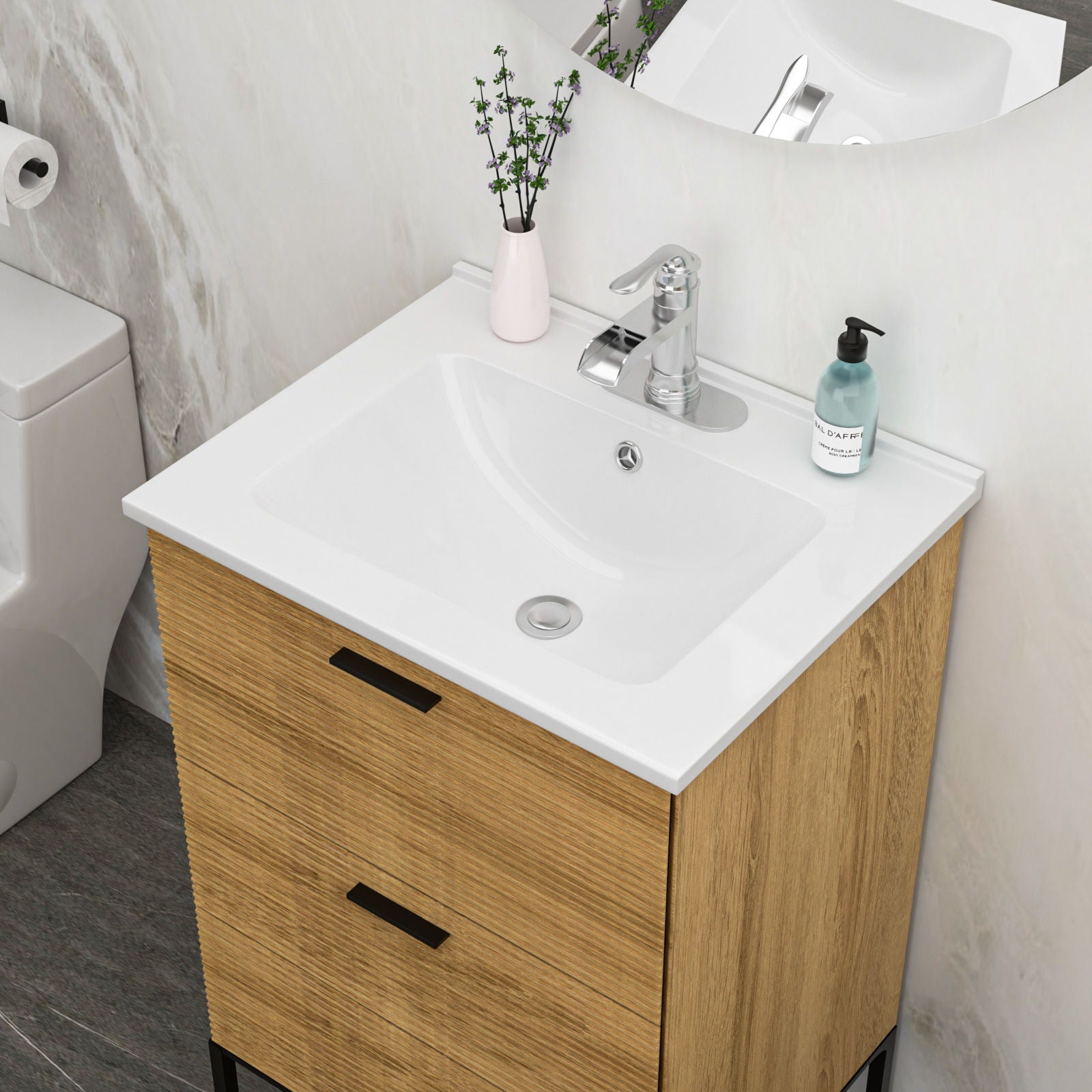 Modern Rectangular Vanity Top With Overflow For Bathroom Daily Nest
