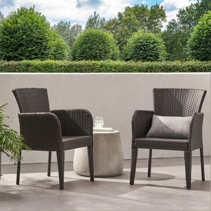 Anaya - Outdoor Wicker Dining Armchair (Set of 2) Noble House