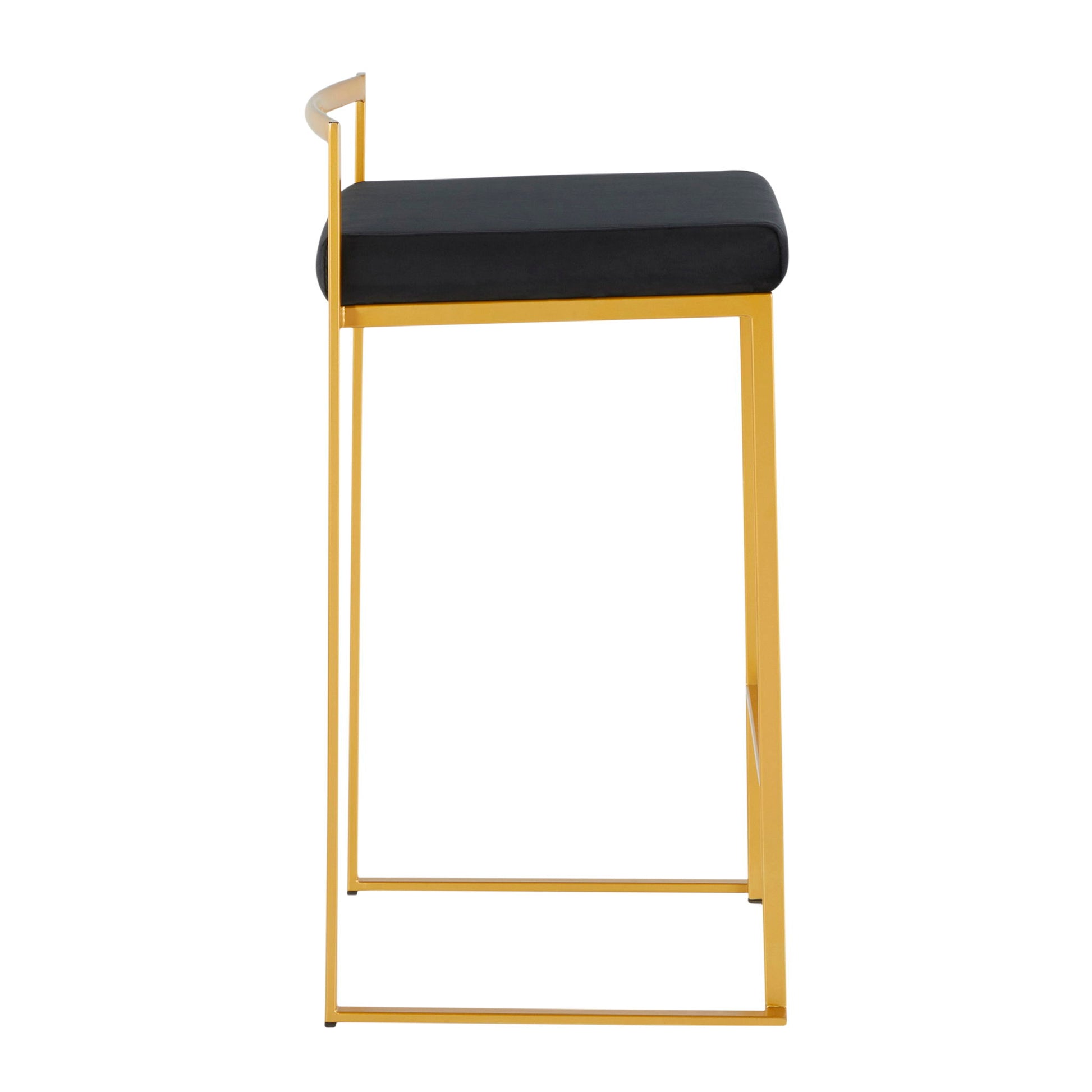 Fuji - Contemporary / Glam Design Counter Stool (Set of 2) Lumi Source