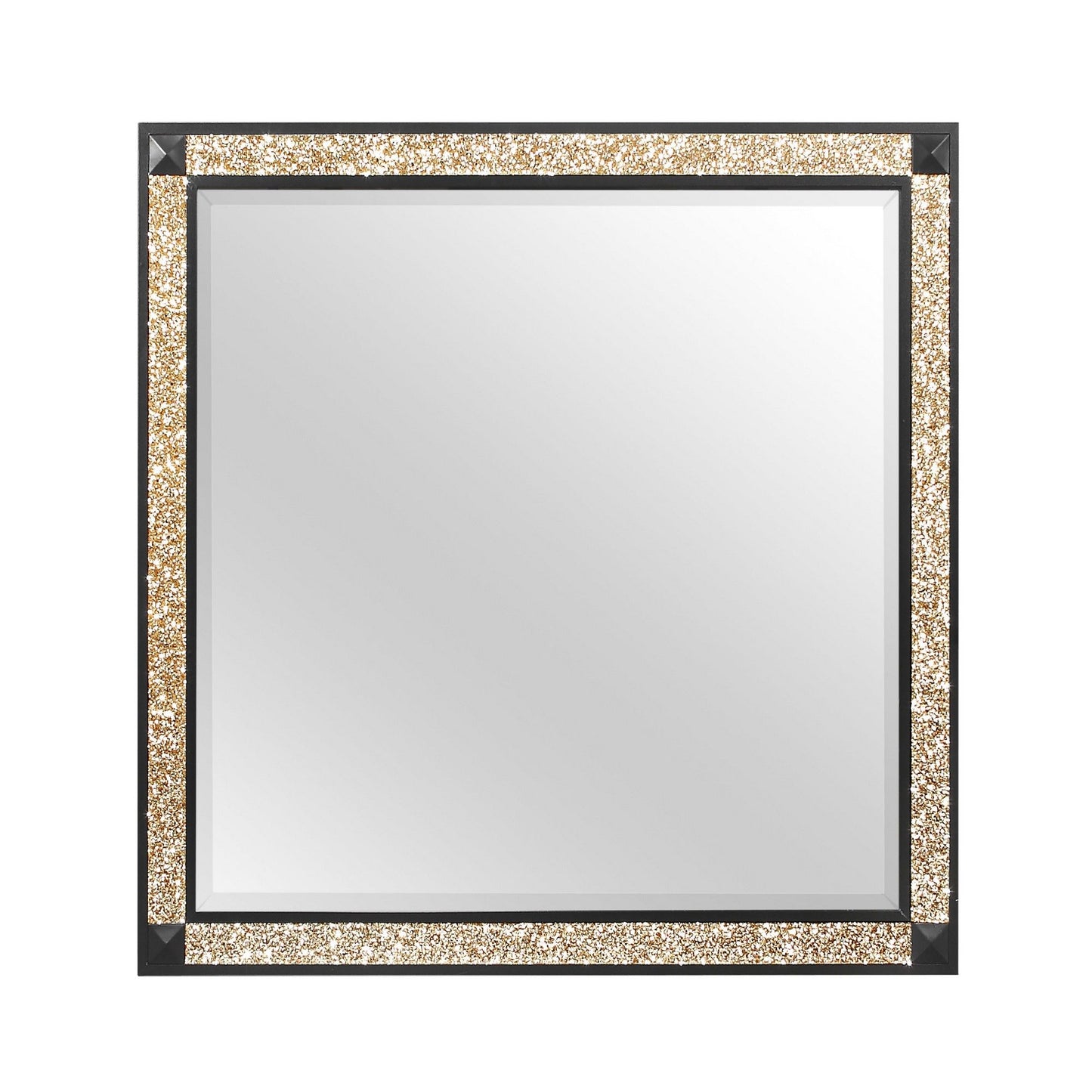 Lively - Mirror With Glitter Detail - Black Global Furniture USA