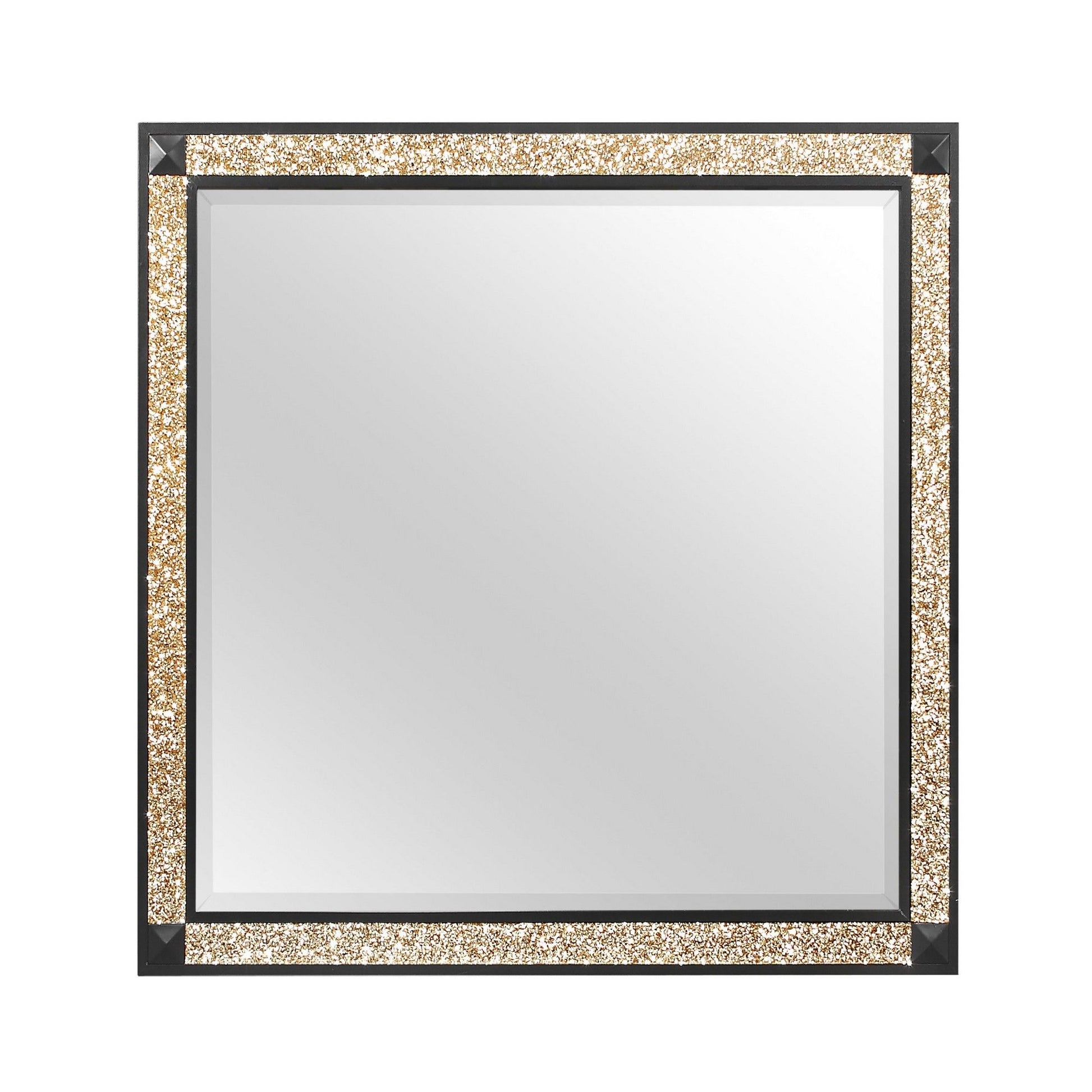Lively - Mirror With Glitter Detail - Black Global Furniture USA