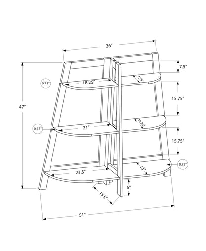 Bookshelf, Bookcase, Etagere, 3 Tier, For Office, Contemporary & Modern 8th Street