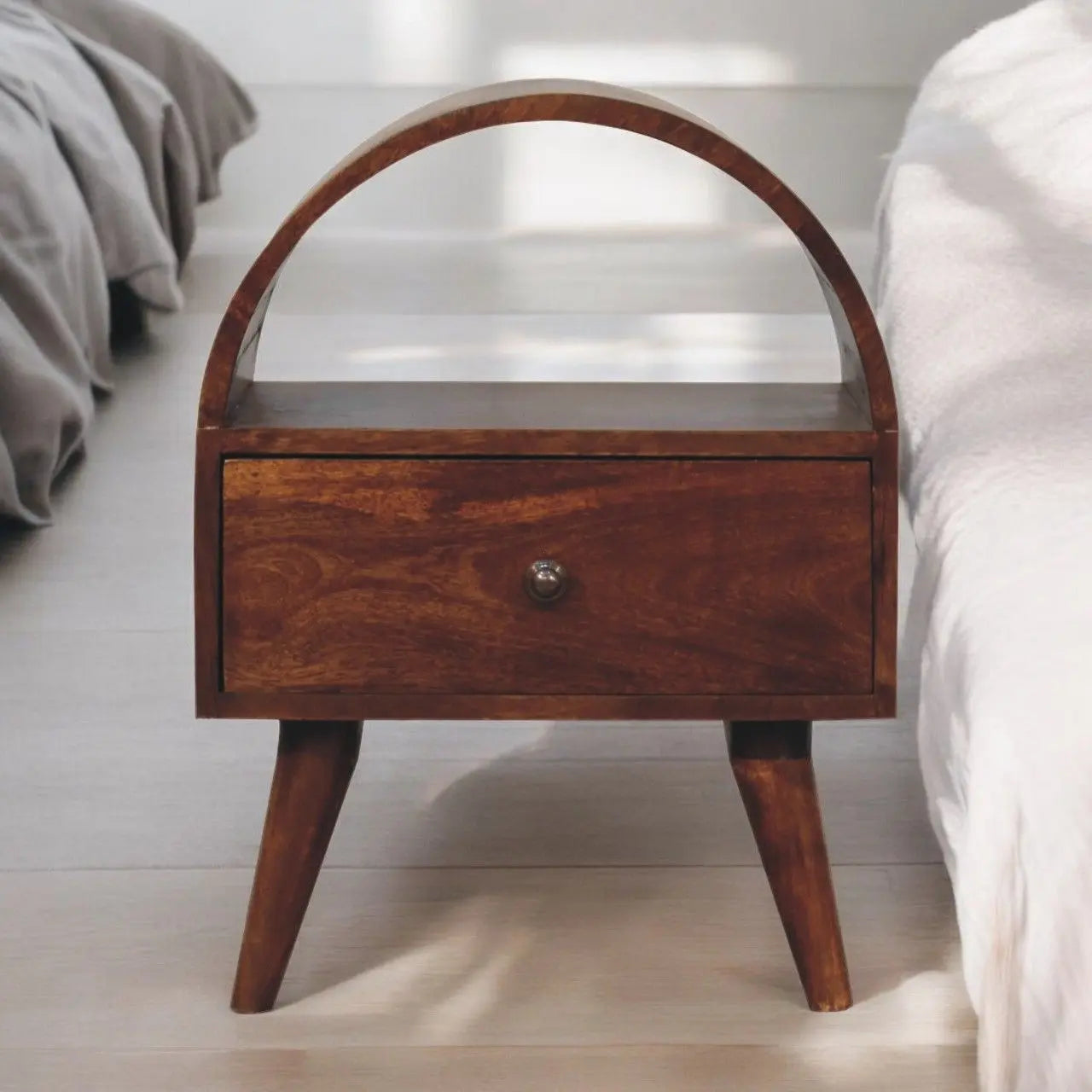 Dome Bedside Table - Brown Artisan Furniture