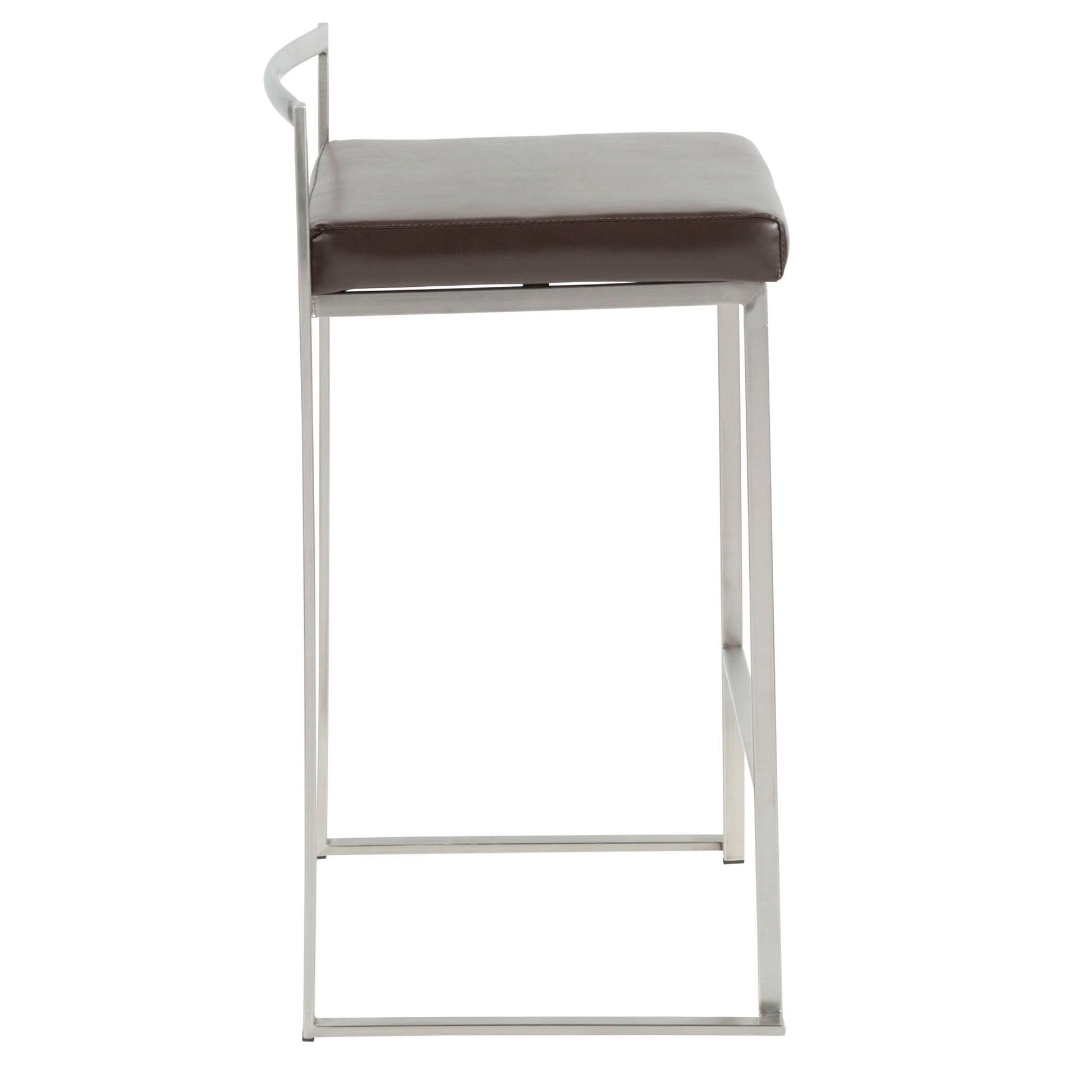 Fuji - Contemporary, Stackable Elegant Counter Stool (Set of 2) Lumi Source