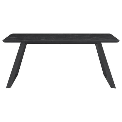 Smith - Rectangular Ceramic Top Dining Table - Black CoasterEssence