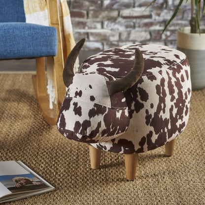 Cow Shaped Ottoman Footstool Noble House
