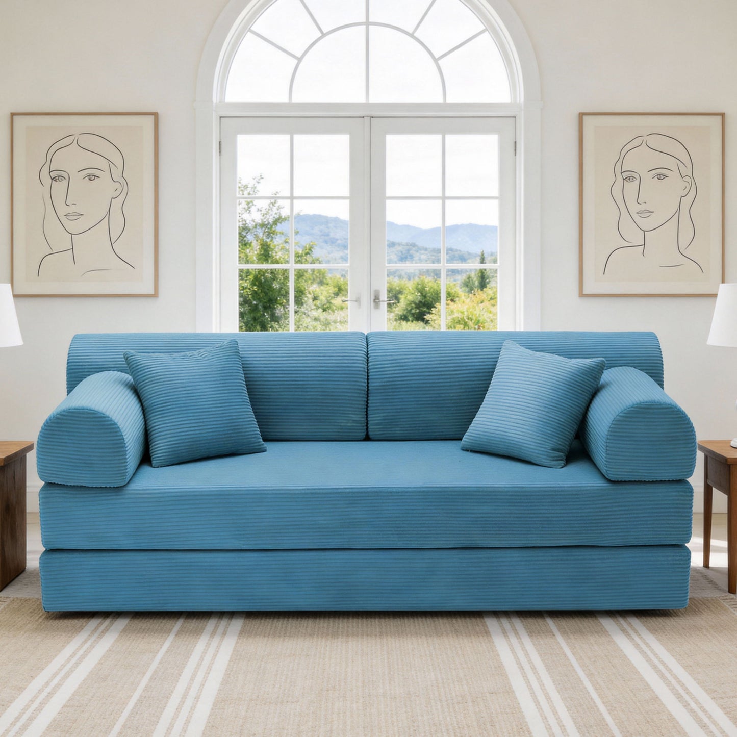 Convertible Sleeper Sofa Bed For Living Room