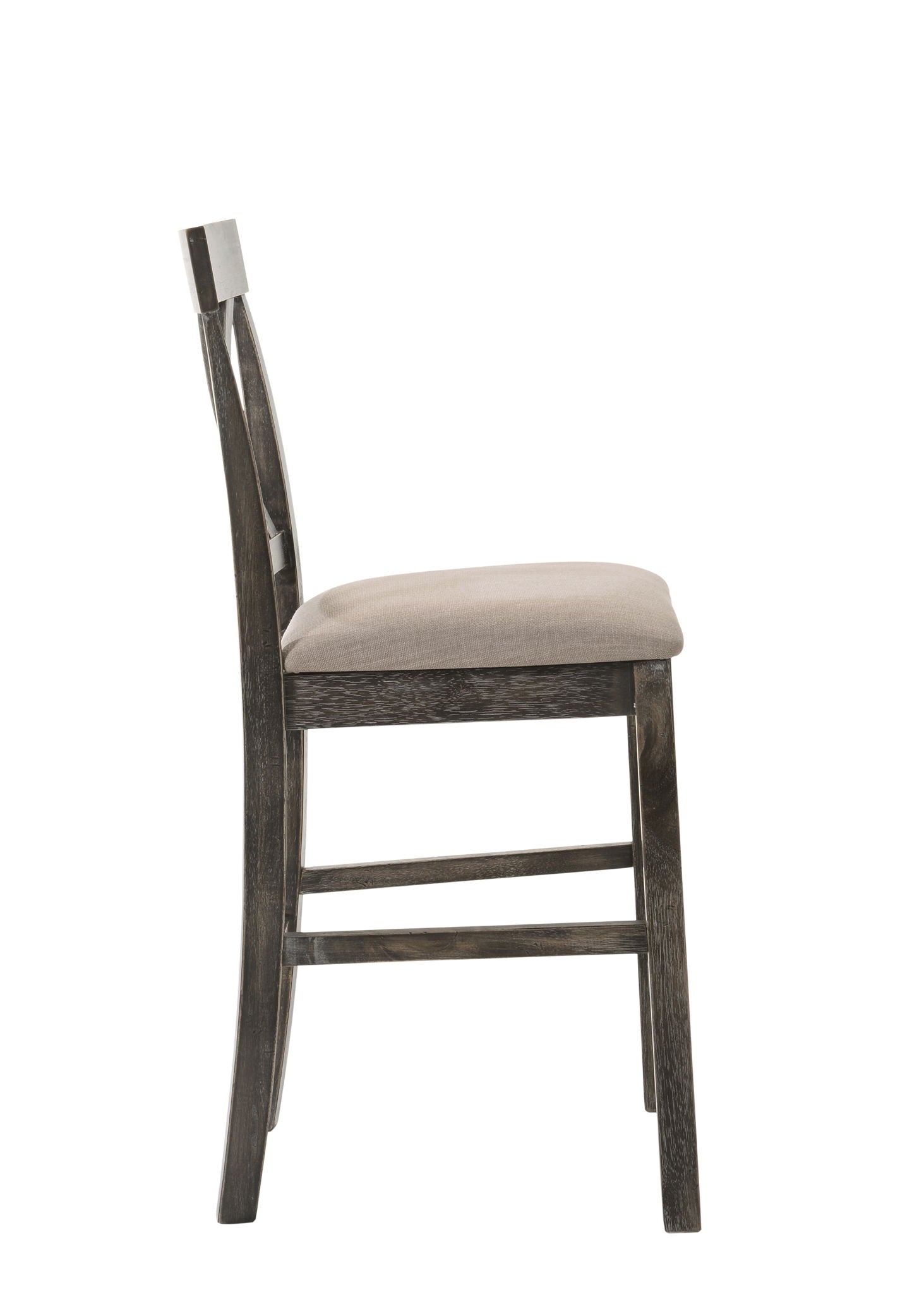 Martha II - Weathered Counter Height Chair (Set of 2) - Gray / Tan Acme