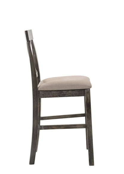 Martha II - Weathered Counter Height Chair (Set of 2) - Gray / Tan Acme