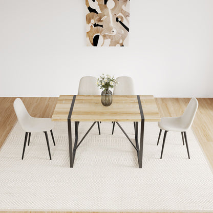 Modern Accent Dining Chairs Upholstered Seat, Metal Legs (Set of 4) Home Essentials