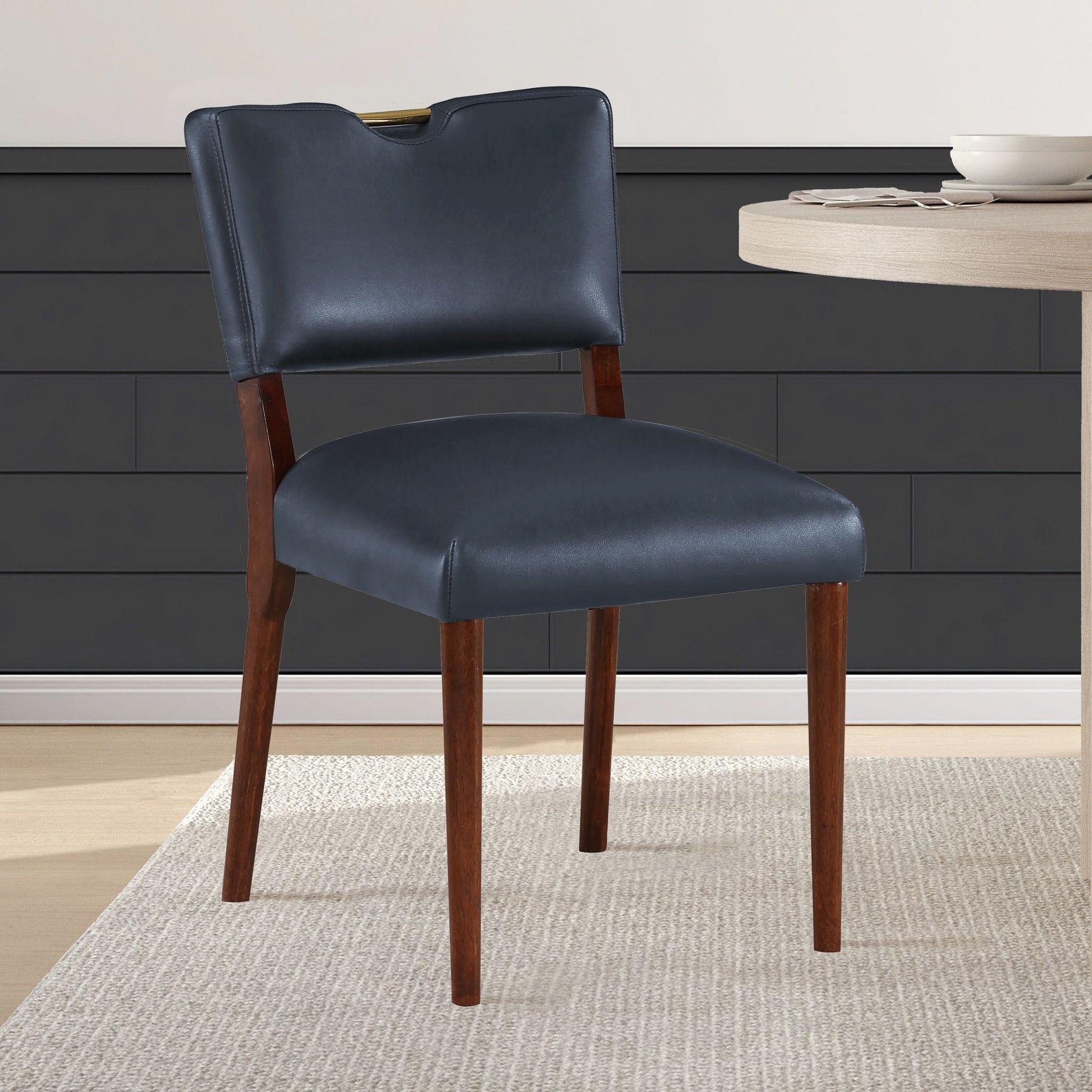 Bryson Retro Modern Dining Chair (Set of 2) - Dark Navy Home Essentials