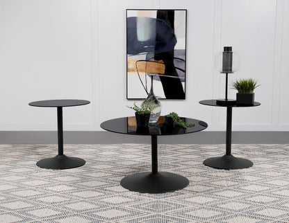 Ganso - Round Glass Top Coffee And End Table Set Coaster Fine Furniture