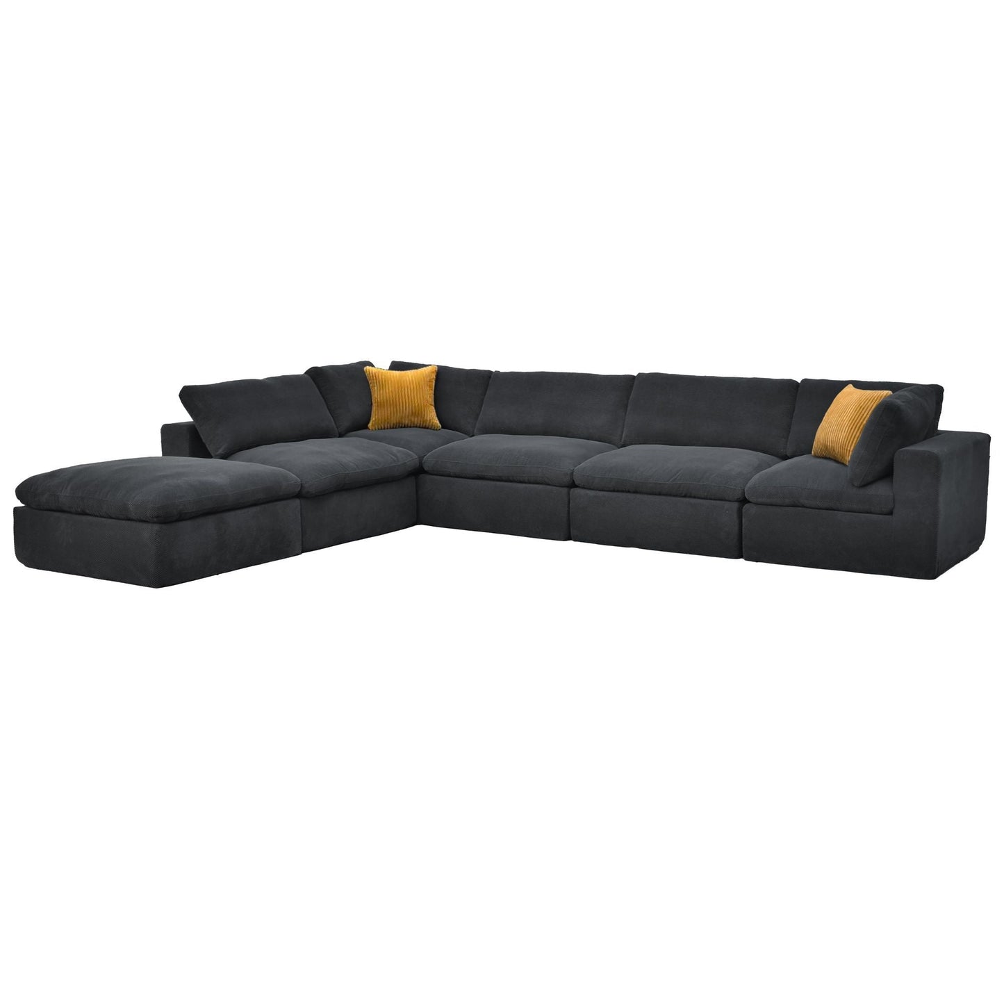 Custom Configuration Modular Sectional With Toss Pillows Home Essentials