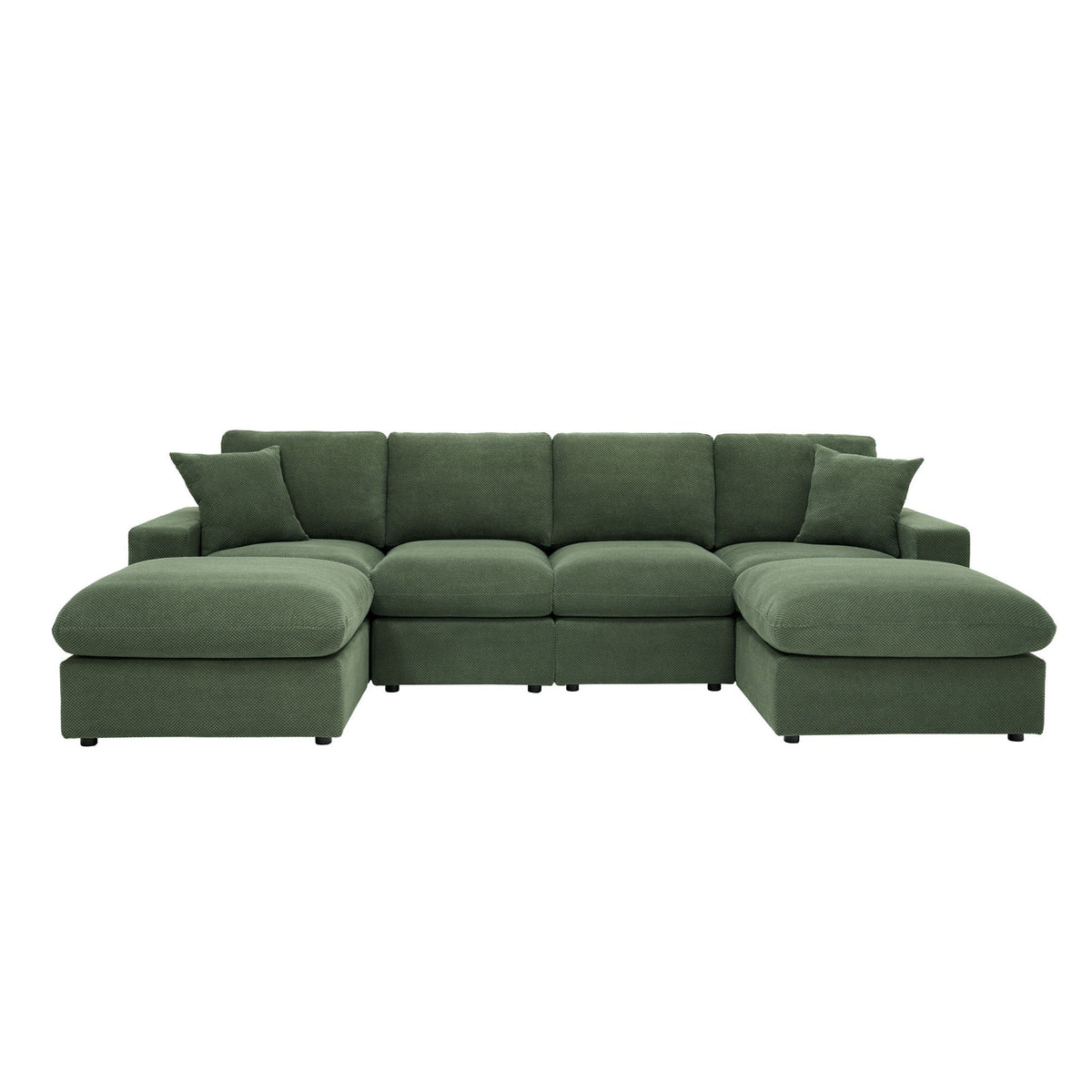 Sectional With 2 Ottomans Home Essentials
