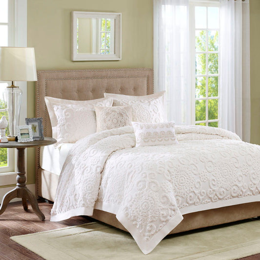 Suzanna - King Comforter Mini Set - Ivory