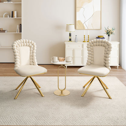 Upholstered Swivel Dining Chairs (Set of 2) Home Essentials