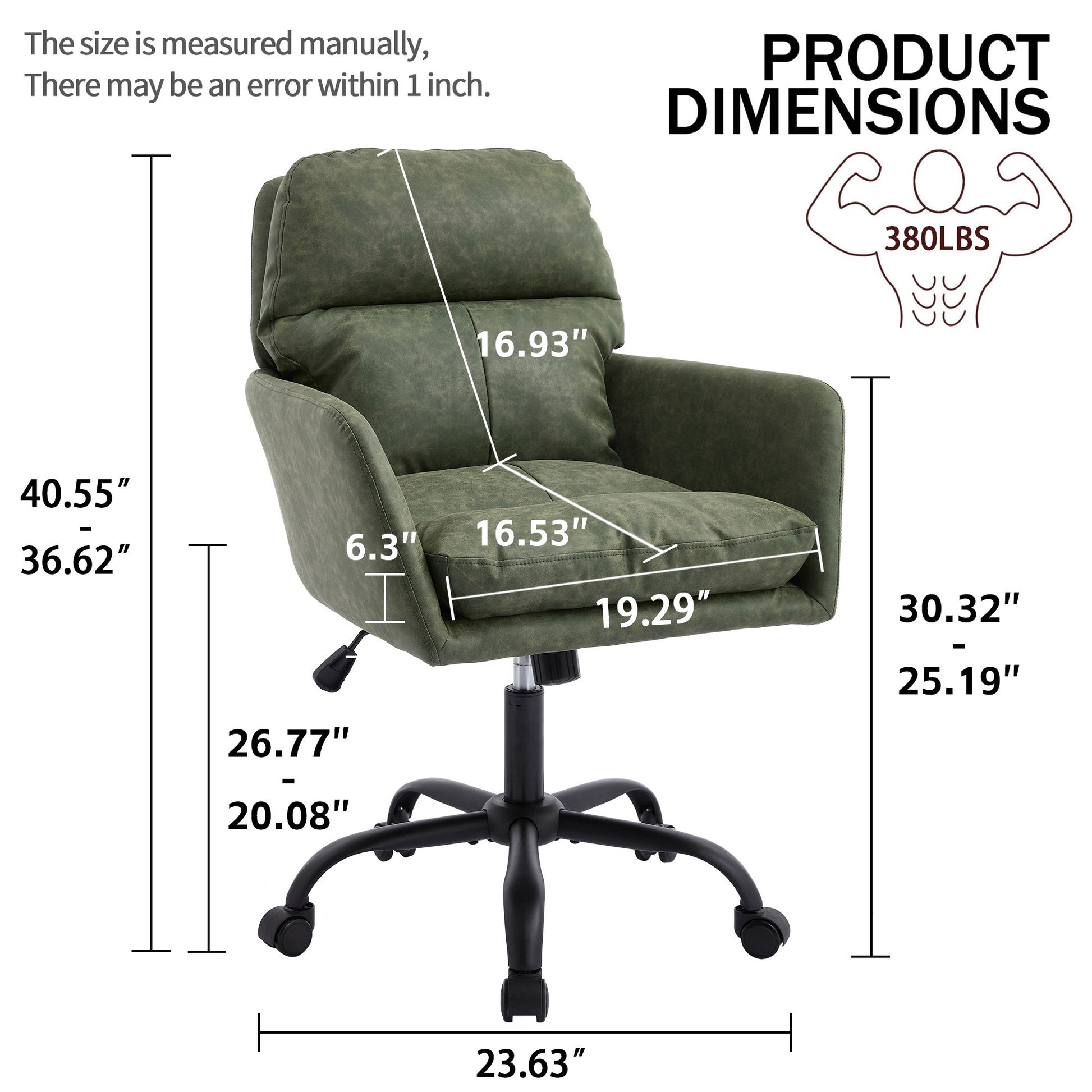 Office Chair With Adjustable Height, Ergonomic Design Home Essentials
