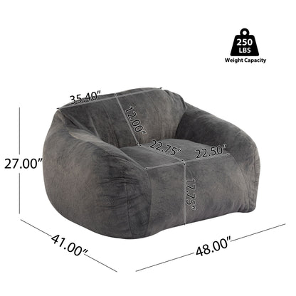 Sezze - Indoor Bean Bag Chair - Gray Noble House