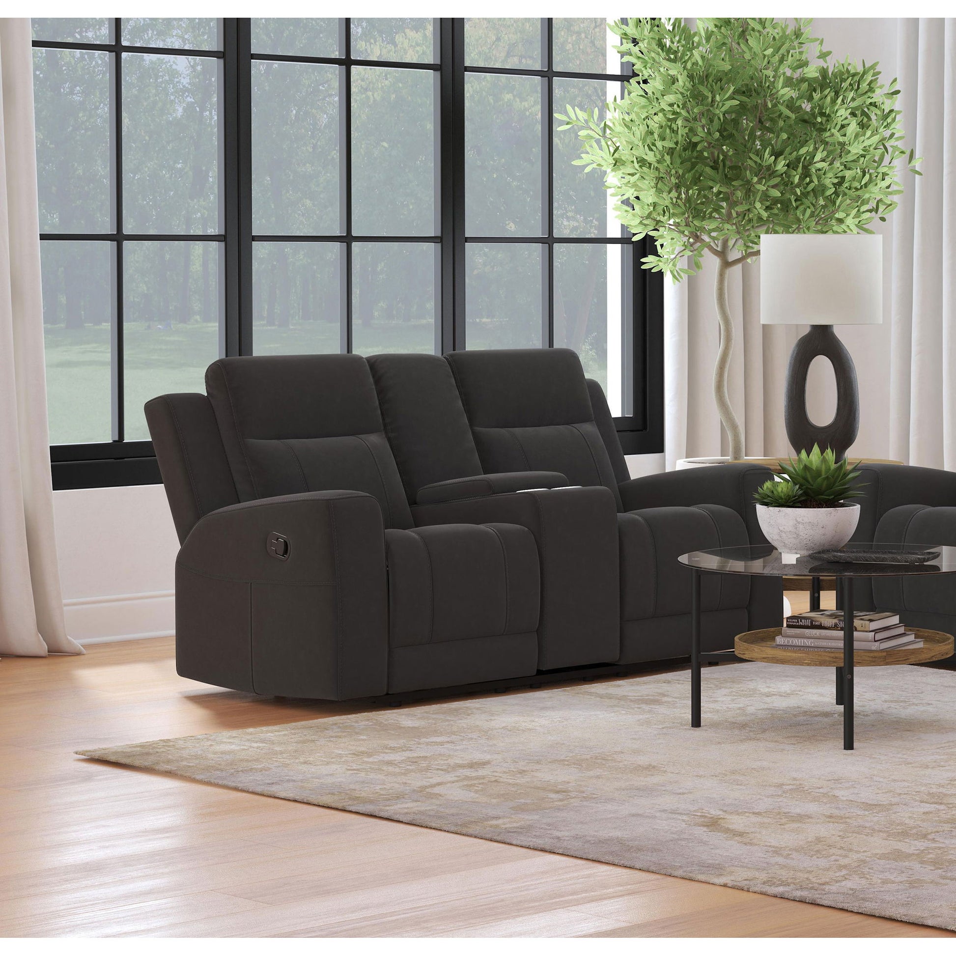 Slater - Reclining Loveseat With Manual Levers Furniture Max