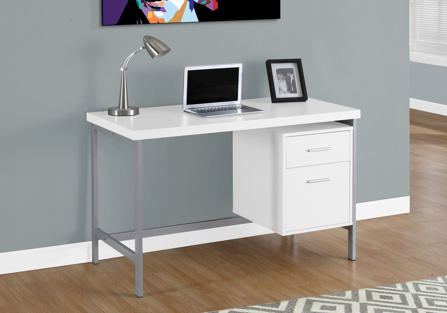 Computer Desk For Home Office, Left, Right Set - Up, Storage Drawers, Modern Design 8th Street