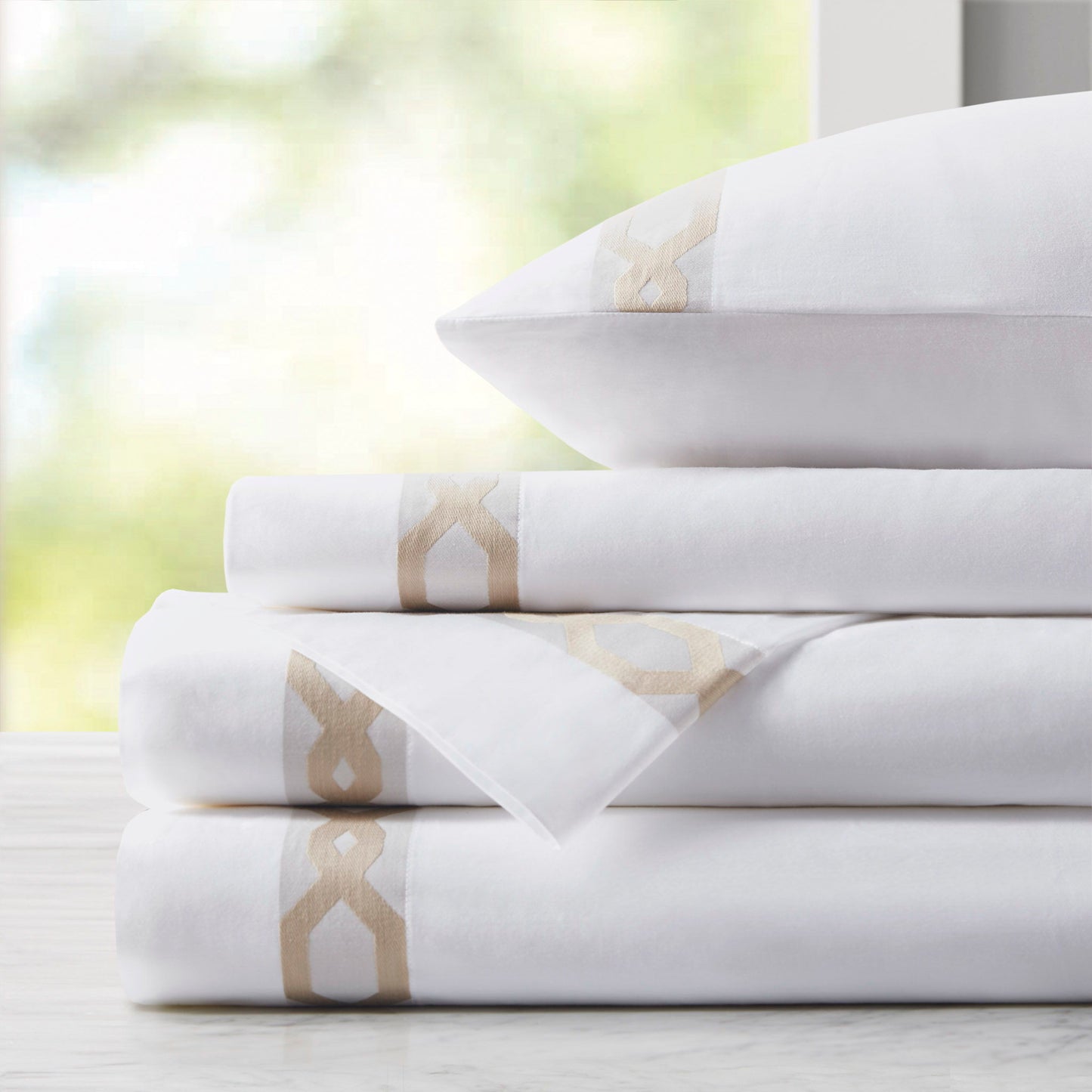 Signature Hem - King Sheet Set - Taupe