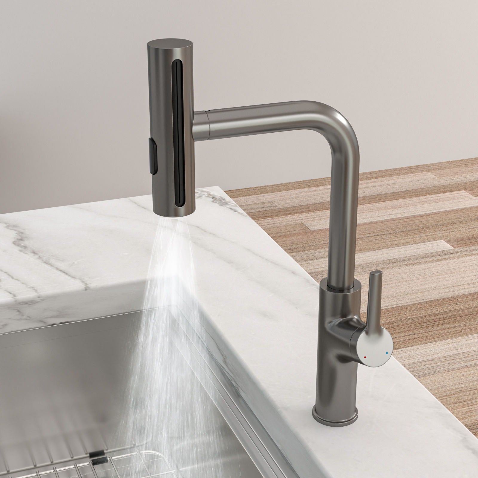 360° Pull Down Kitchen Faucet With 4 Spray Modes Daily Nest