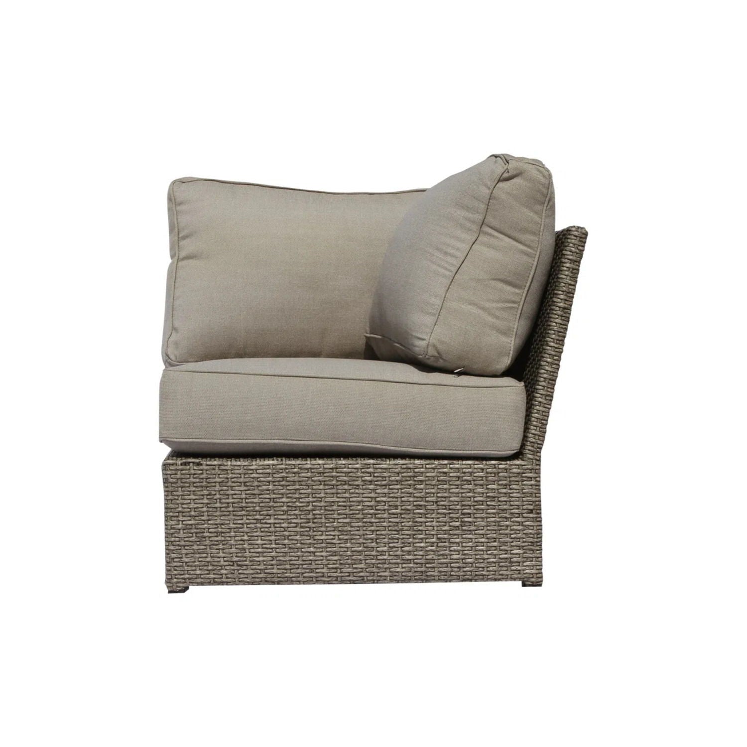 Outdoor Wicker Sectional With Weather Resistant Cushions And Table LSI Patio Furniture