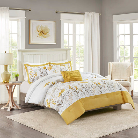Meadow - 5 Piece Comforter Set - Yellow Harbor House