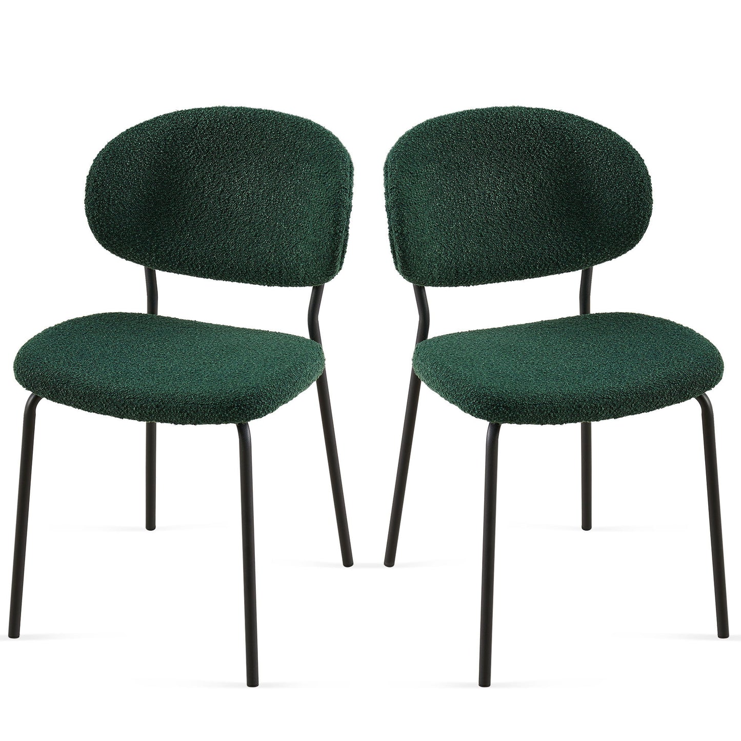 Boucle Dining Chairs, Dining Chairs With Metal Legs For Dining Room, Kitchen, Living Room Home Essentials
