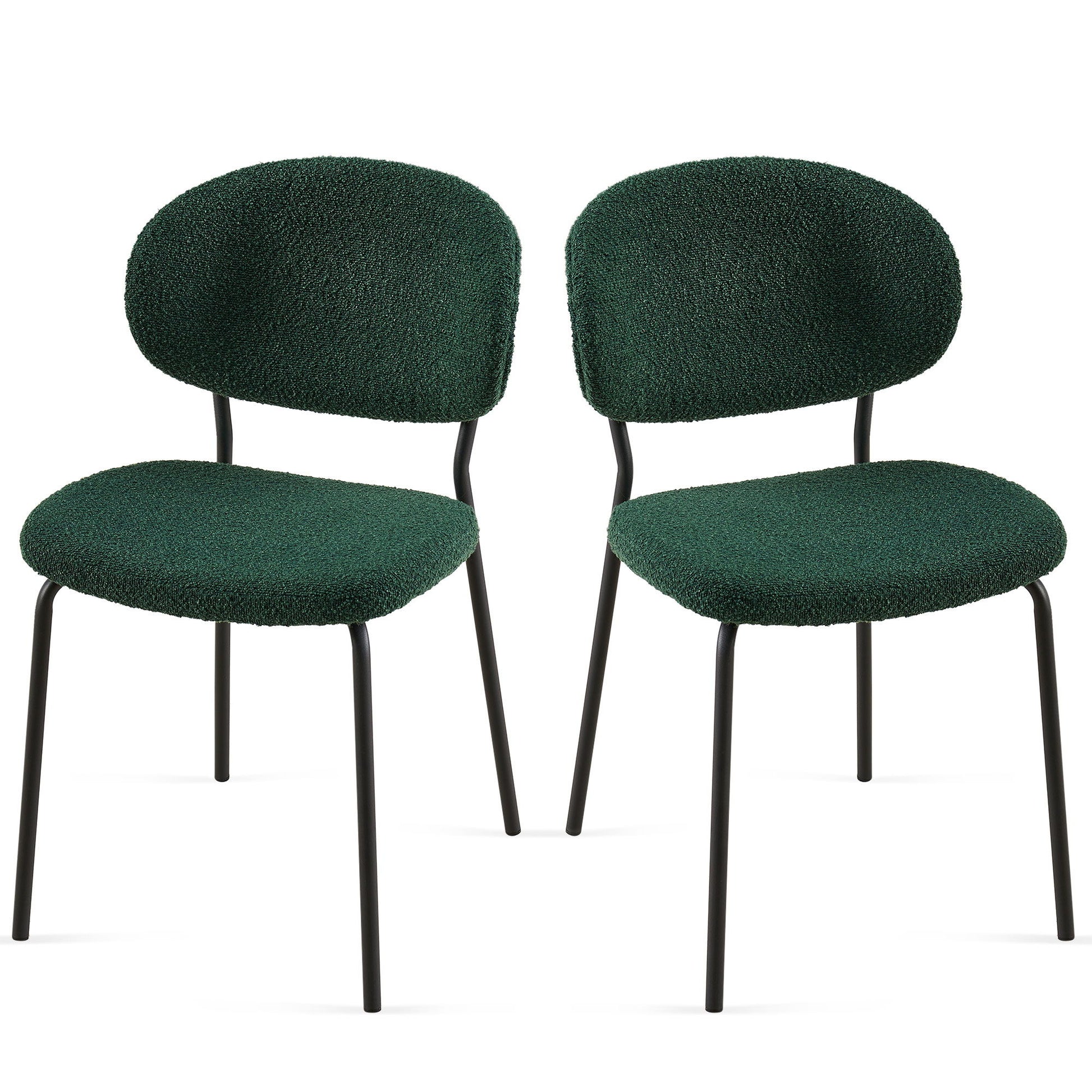 Boucle Dining Chairs, Dining Chairs With Metal Legs For Dining Room, Kitchen, Living Room Home Essentials