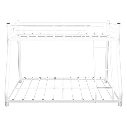 Bunk Bed Frame With Ladder And Guardrail, Heavy Duty Noise Free Design Metal Construction Home Essentials