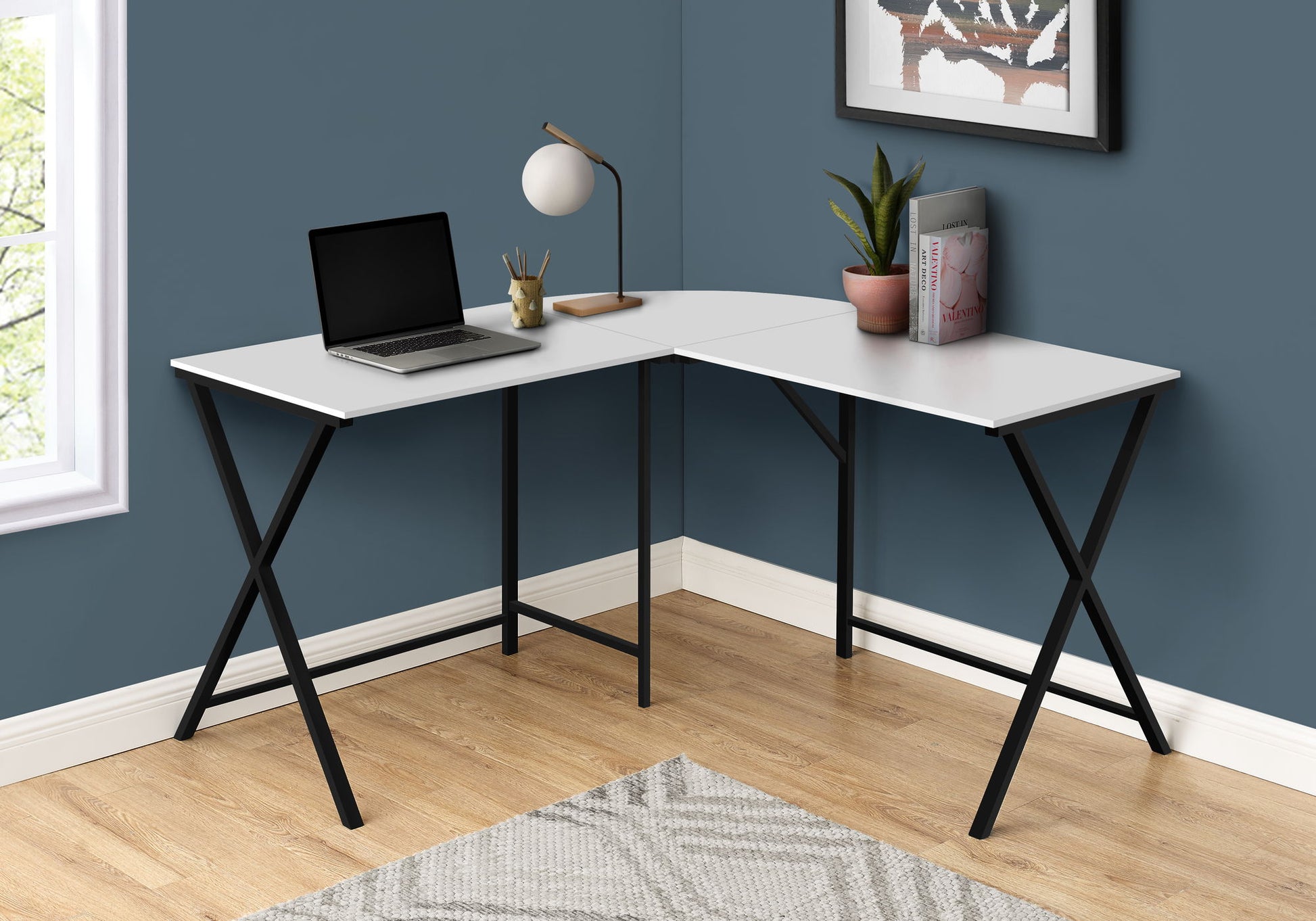 Computer Desk, Home Office, Corner, L Shape, Laptop, Contemporary / Modern 8th Street