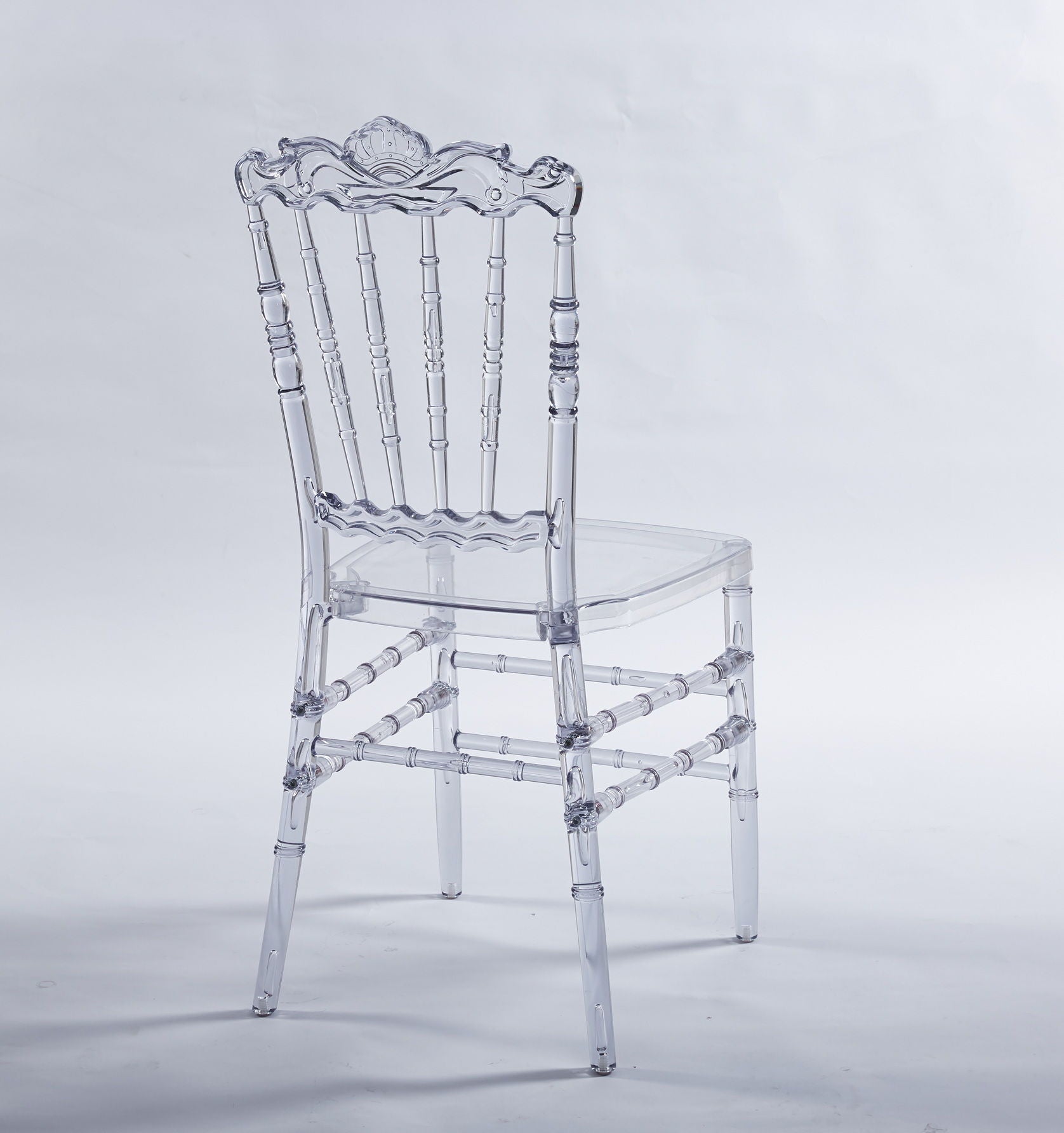 Dining Chair With Plastic Seat, Welding Chair (Set of 4) - Transparent Home Essentials