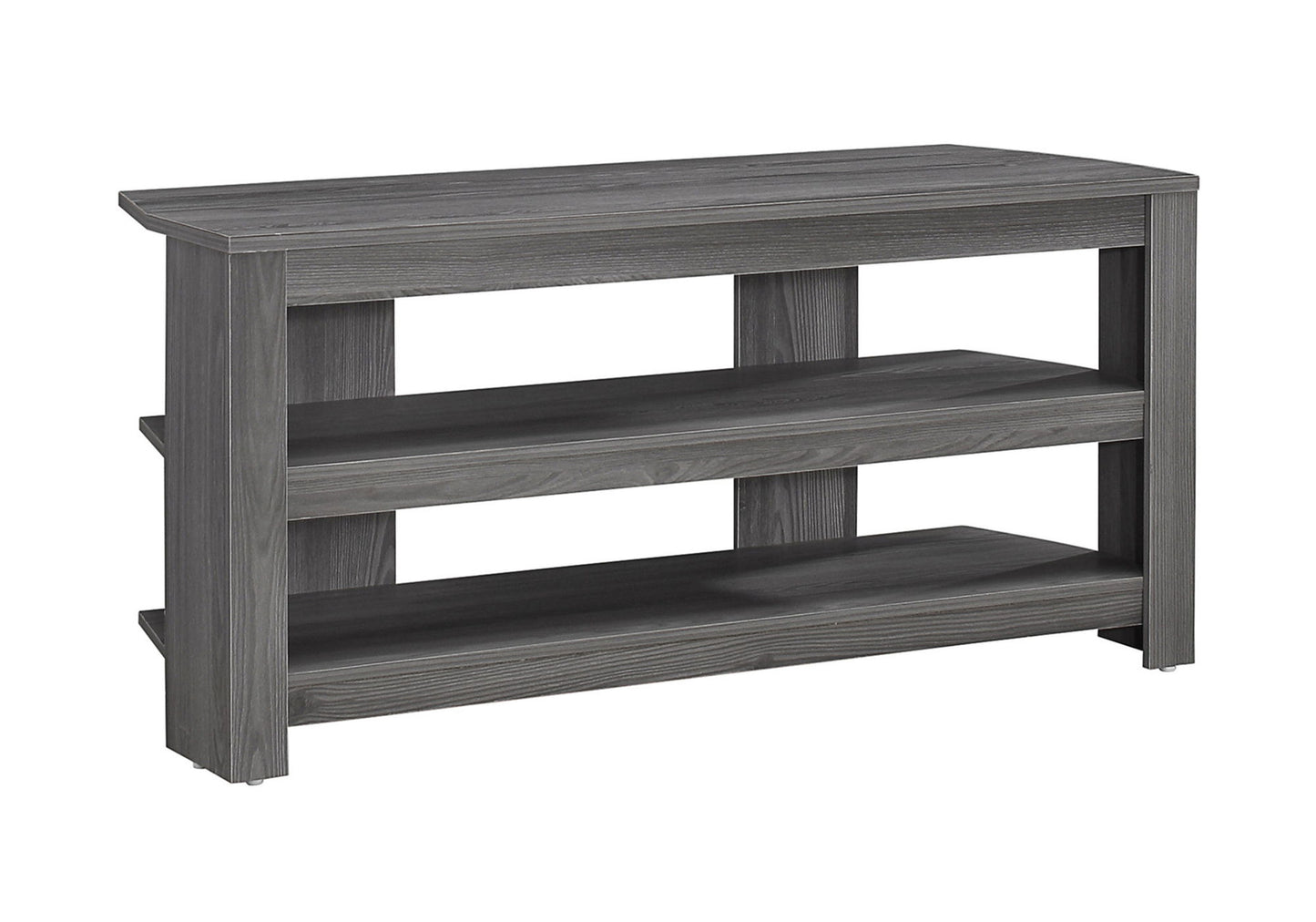 TV Stand, Console, Media Entertainment Center, 3 Storage Shelves 8th Street