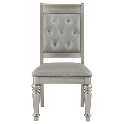 Bling Game - Dining Side Chair (Set of 2) - Metallic Platinum