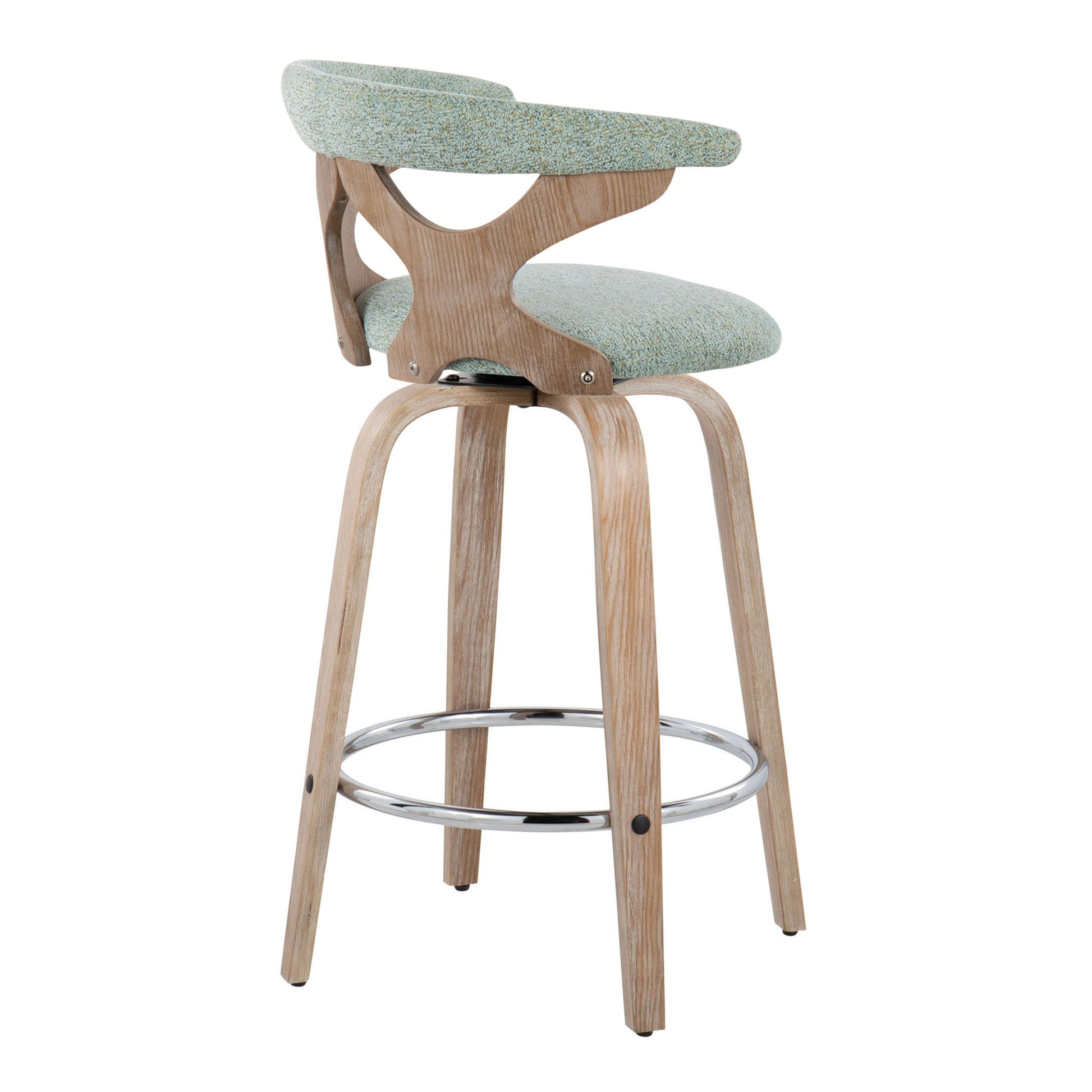 Gardenia - Mid Century Modern Fixed Height Counter Stool With Swivel (Set of 2) Lumi Source