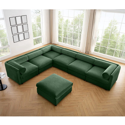 Contemporary Elegant White Chenille Sofa With Storage And Ottoman Home Essentials