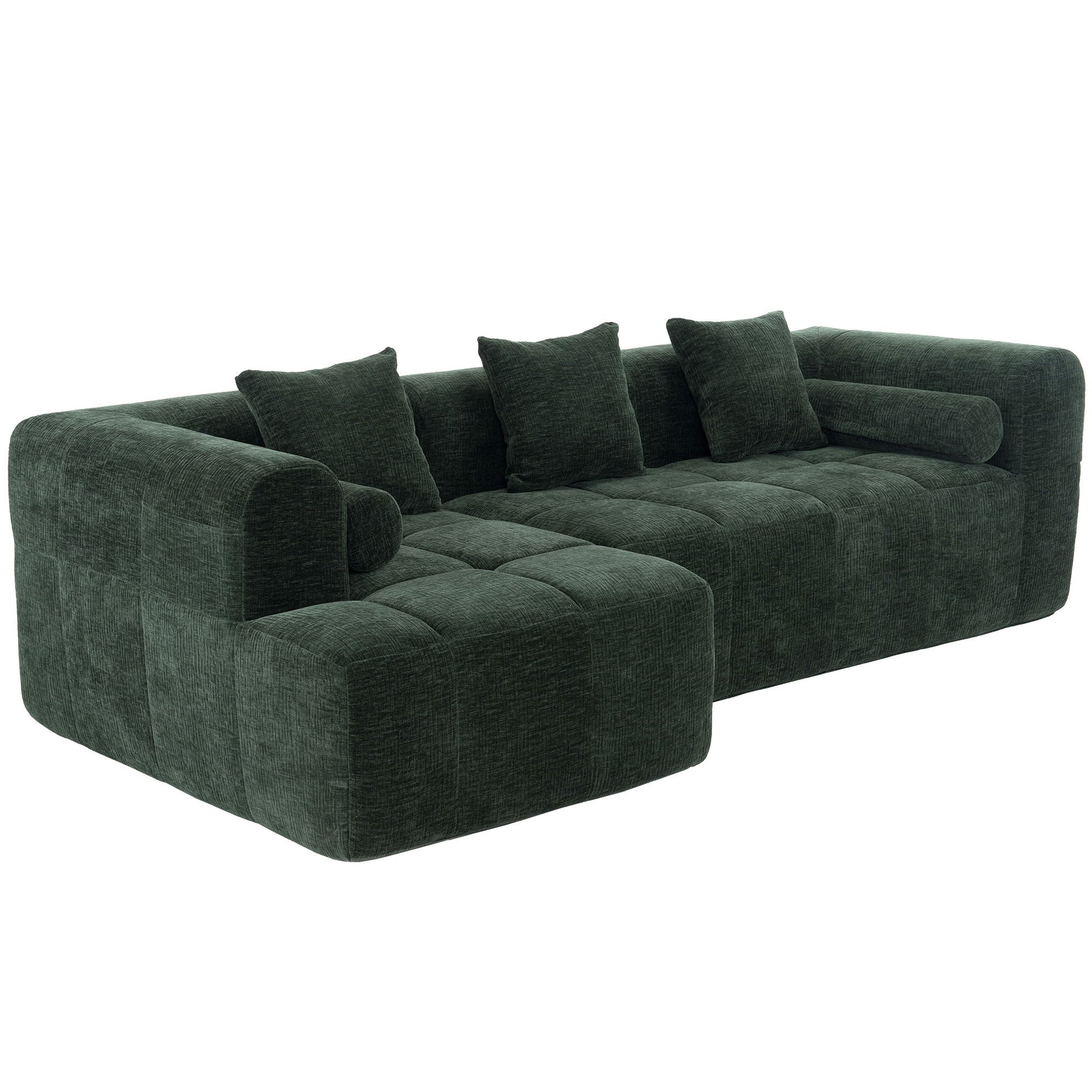 Sectional Free Combined Sofa With 2 Side Pockets Hearth and Haven
