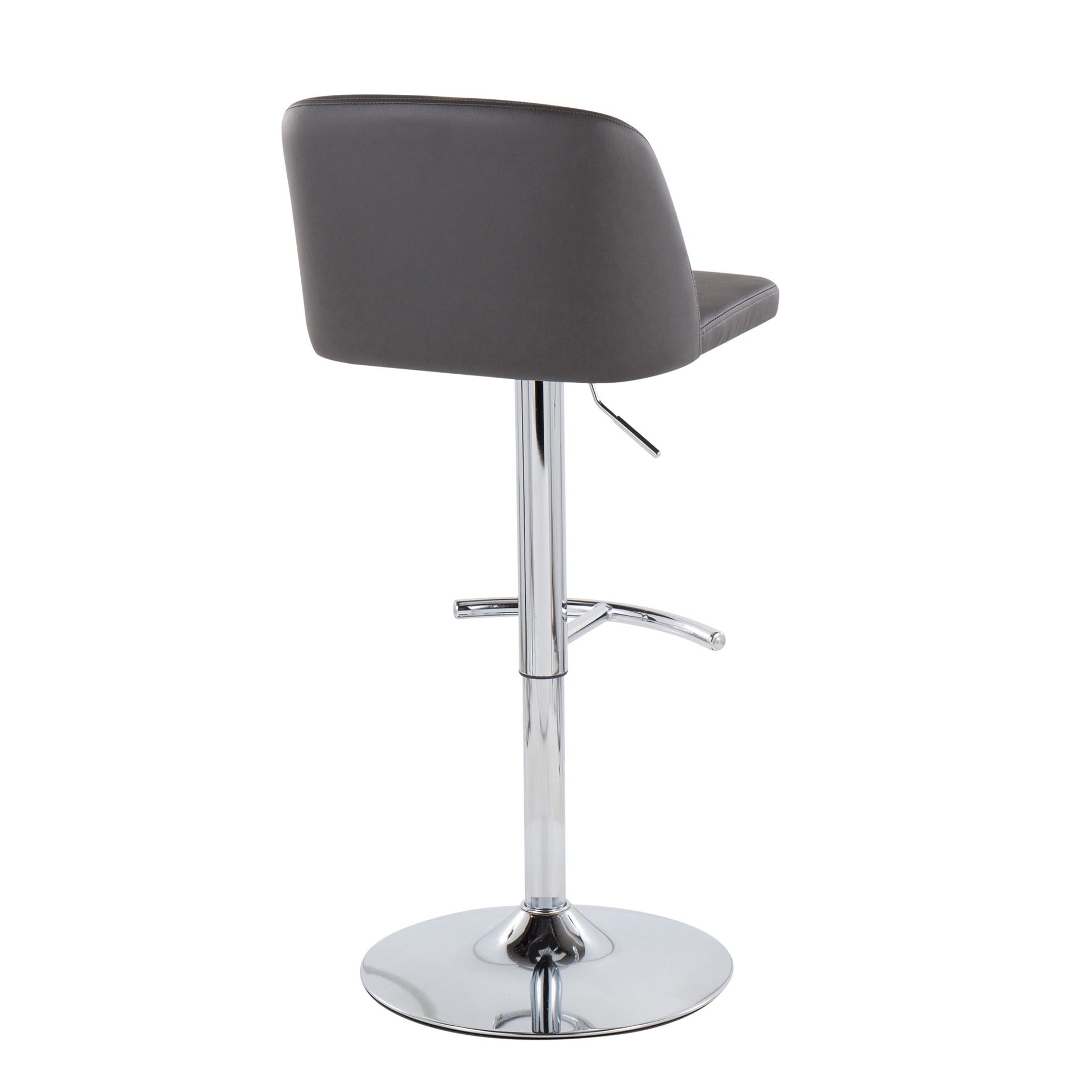 Toriano - Contemporary Adjustable Barstool With Swivel & Rounded T Footrest (Set of 2) Lumi Source