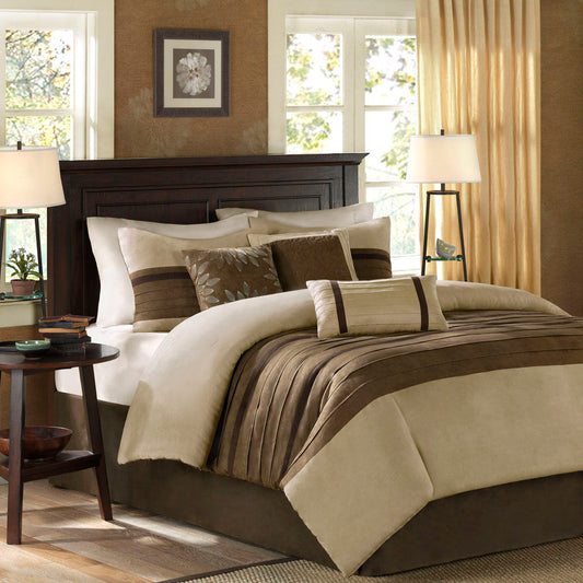 Palmer - California King Piece Comforter (Set of 7) - Natural