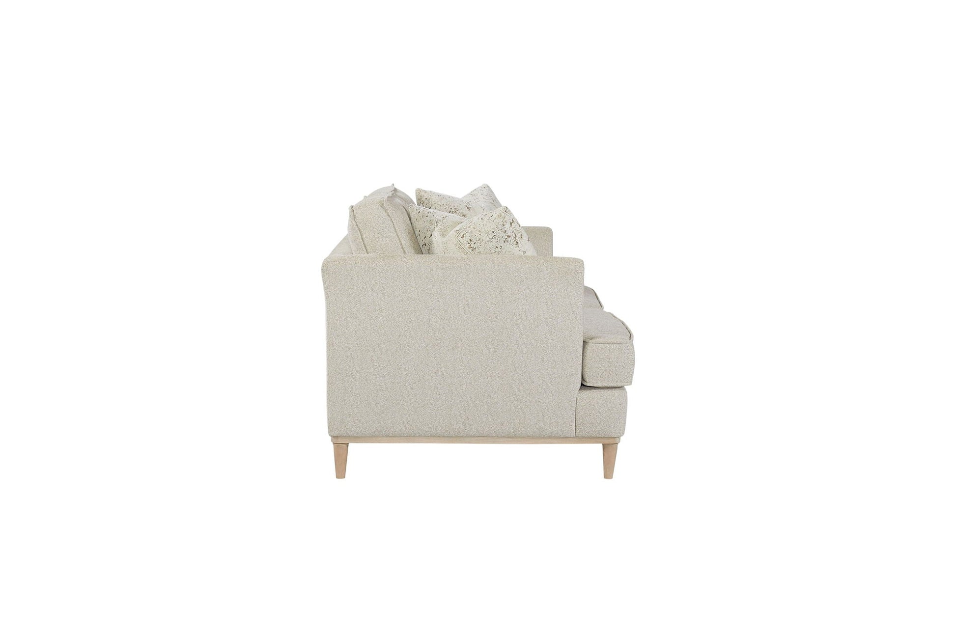 Loveseat With 2 Reversable Cushions And 2 Pillows - Off White Bernards Furniture