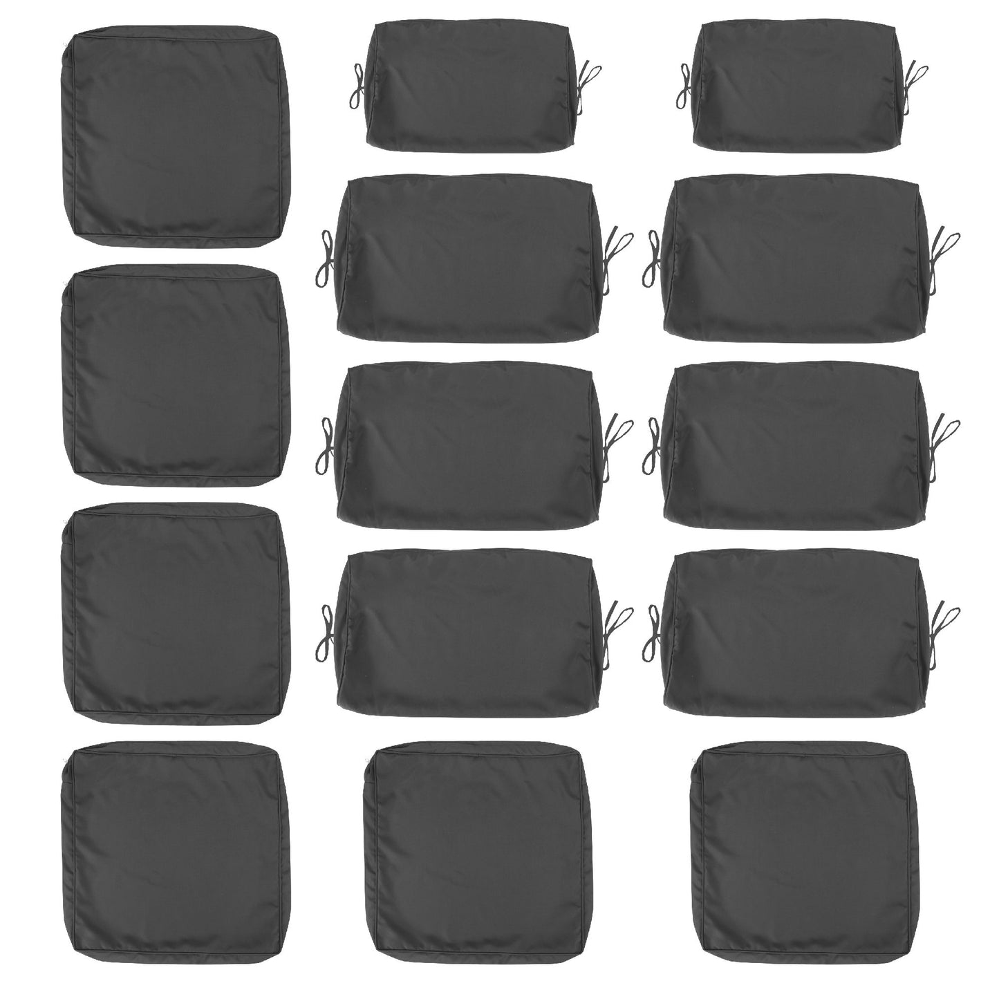 Cushion Covers For 7 Piece Wicker Sectional Sofa, 14 Pack Seat And Back Slipcovers With Zipper Home Essentials