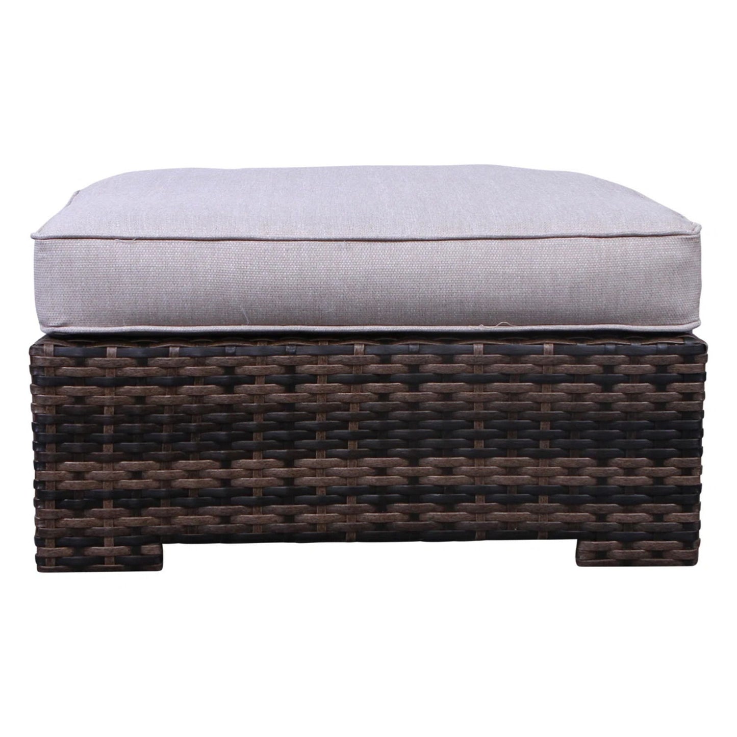 Wide Hand Patio Sectional With Cushions - Brown LSI Patio Furniture