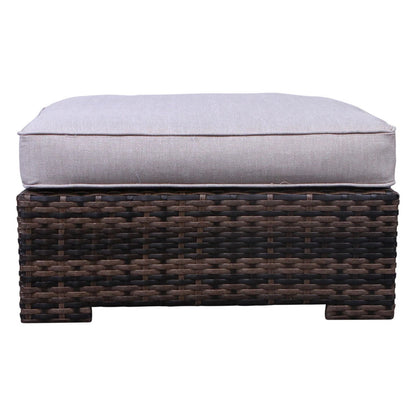 Wide Hand Patio Sectional With Cushions - Brown LSI Patio Furniture