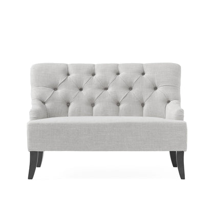 Nicole - French Style Upholstered Loveseat With Tufted Backrest Noble House