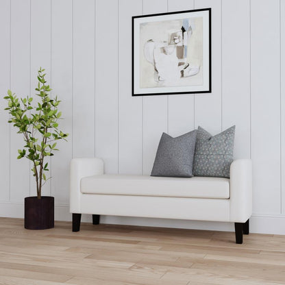 Rex - Fabric Upholstered Accent Bench With Armrests - Vanilla Coaster Fine Furniture